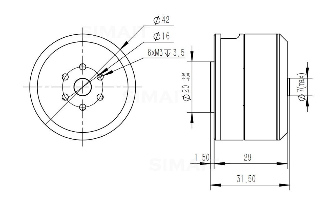 Direct Drive Servo Motor Robotics - محرك محور BLDC طراز FOR DAMIAO